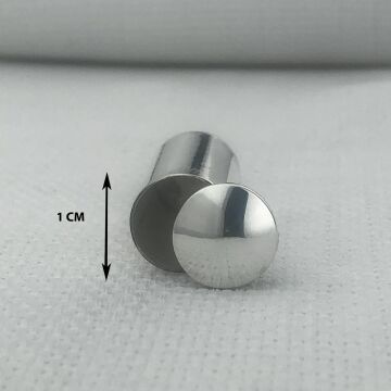 Silindir Düz Parlak 925 Ayar Gümüş Cevşen Kolye Ucu