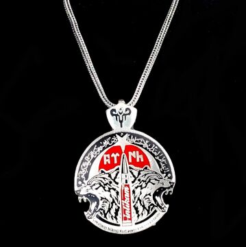 925 Ayar Gümüş Göktürkçe Türk Yazılı Bozkurt Kolye