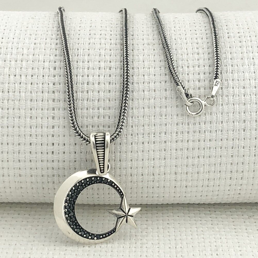 925 Ayar Gümüş Ayyıldız Kolye