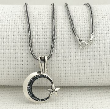 925 Ayar Gümüş Ayyıldız Kolye