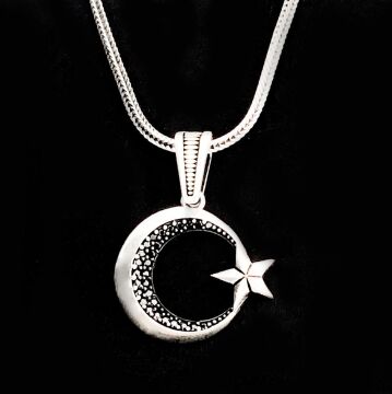 925 Ayar Gümüş Ayyıldız Kolye