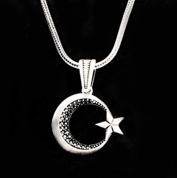 925 Ayar Gümüş Ayyıldız Kolye