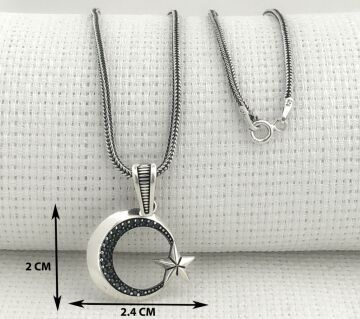 925 Ayar Gümüş Ayyıldız Kolye