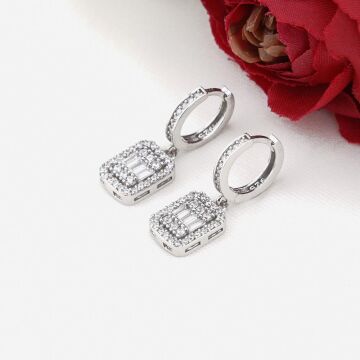 Baget Zirkon Taşlı Gümüş Bayan Set