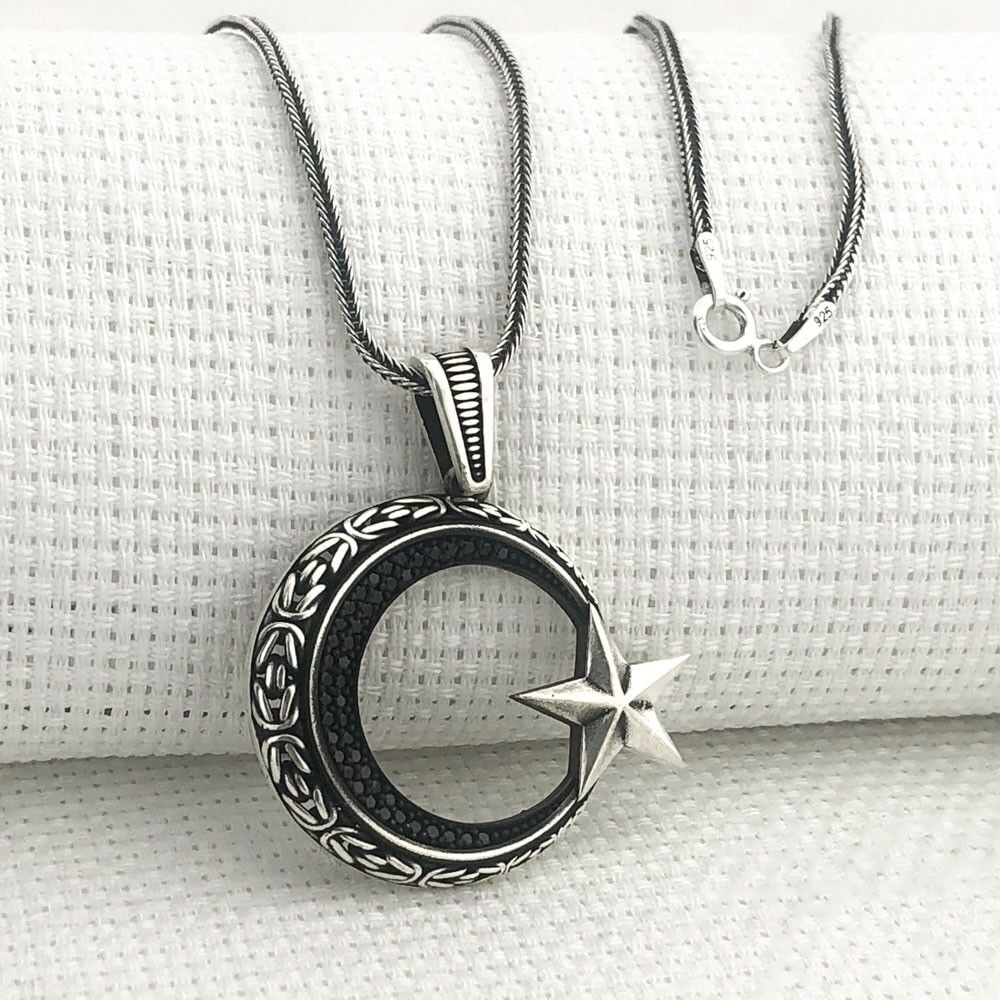 925 Ayar Gümüş Ayyıldız Kolye