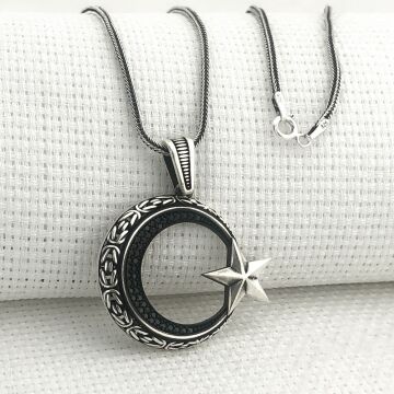 925 Ayar Gümüş Ayyıldız Kolye