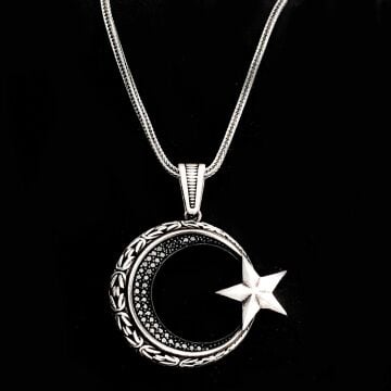 925 Ayar Gümüş Ayyıldız Kolye