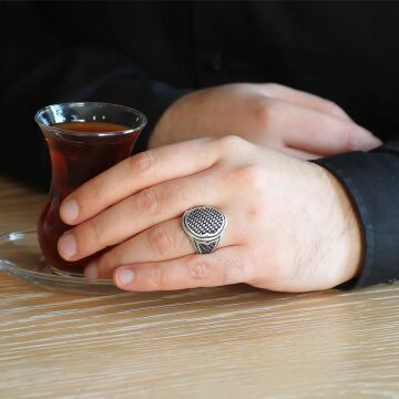 Desenli Sade 925 Ayar Gümüş Yüzük