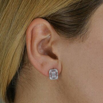 Baget Zirkon Taşlı Gümüş Bayan Set