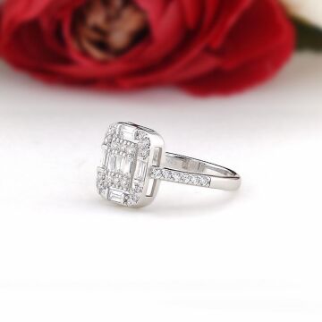 Baget Zirkon Taşlı Gümüş Bayan Set