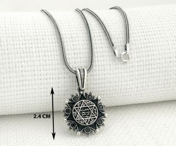 925 Ayar Gümüş Mührü Süleyman Kolye