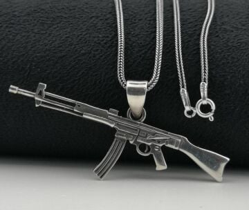 925 Ayar Gümüş Silah Kolye