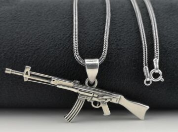 925 Ayar Gümüş Silah Kolye