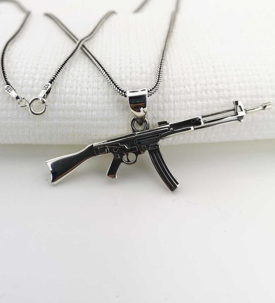 925 Ayar Gümüş Silah Kolye