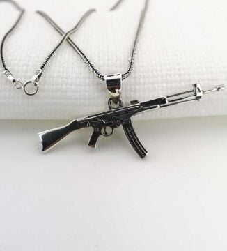 925 Ayar Gümüş Silah Kolye