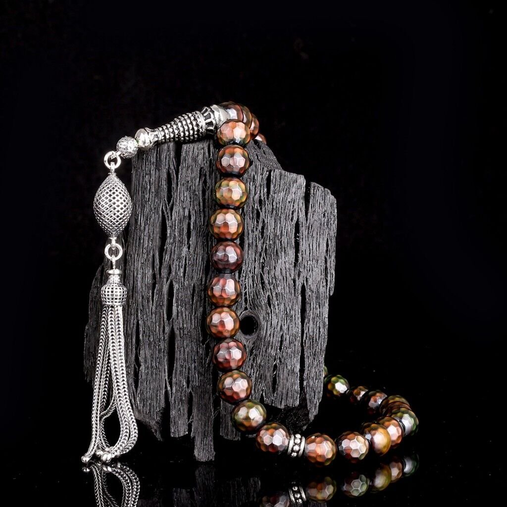 925 Ayar Gümüş Püsküllü Renk Değiştiren His Taşı Tesbih