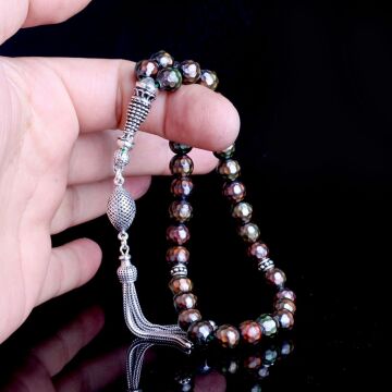 925 Ayar Gümüş Püsküllü Renk Değiştiren His Taşı Tesbih