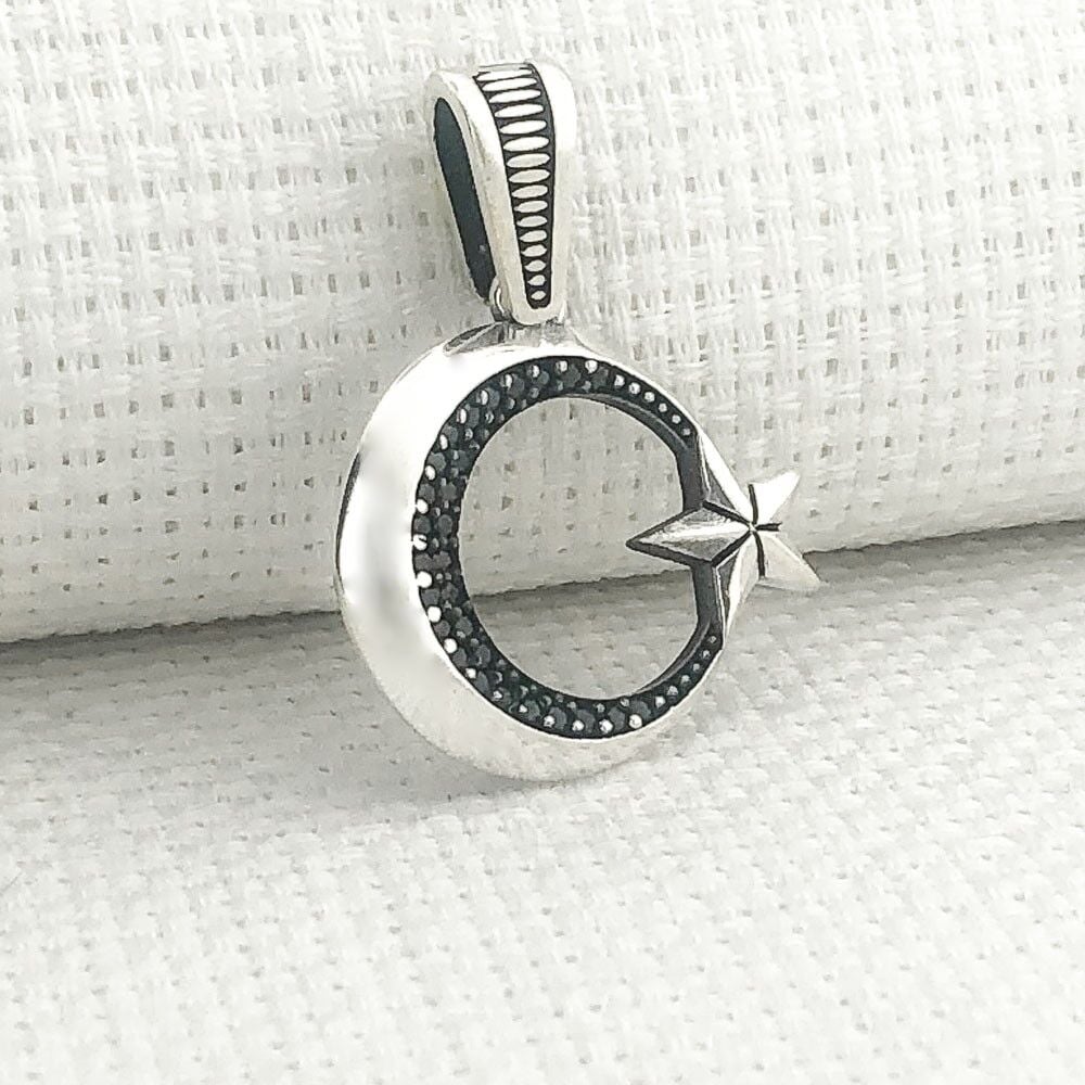 925 Ayar Gümüş Ayyıldız Kolye Ucu