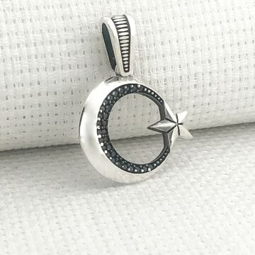 925 Ayar Gümüş Ayyıldız Kolye Ucu