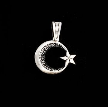 925 Ayar Gümüş Ayyıldız Kolye Ucu