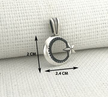 925 Ayar Gümüş Ayyıldız Kolye Ucu