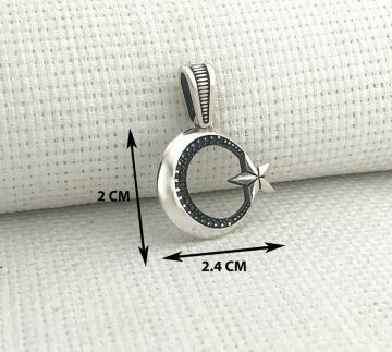 925 Ayar Gümüş Ayyıldız Kolye Ucu