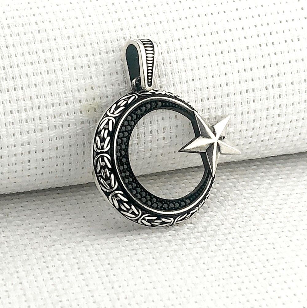 925 Ayar Gümüş Ayyıldız Kolye Ucu