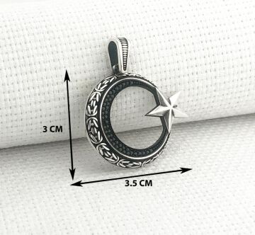 925 Ayar Gümüş Ayyıldız Kolye Ucu