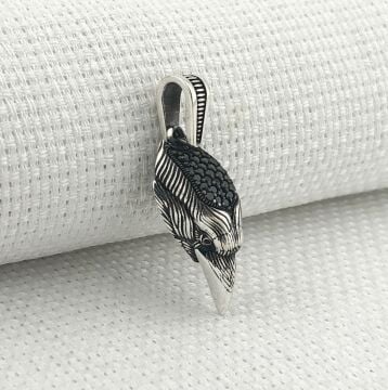 925 Ayar Gümüş Kartal Başı Kolye Ucu