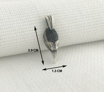 925 Ayar Gümüş Kartal Başı Kolye Ucu