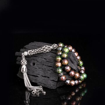 925 Ayar Gümüş Set Püsküllü Renk Değiştiren His Taşı Tesbih