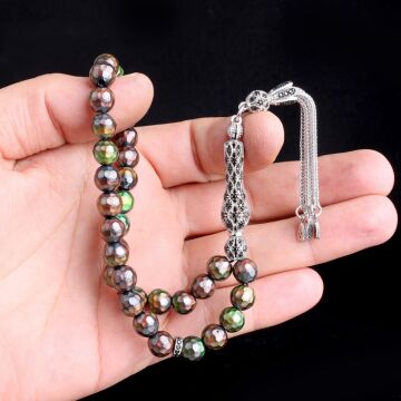 925 Ayar Gümüş Set Püsküllü Renk Değiştiren His Taşı Tesbih