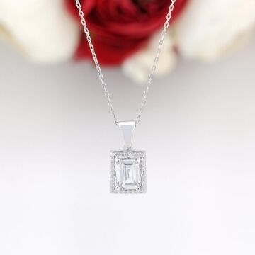 Baget Zirkon Taşlı Gümüş Bayan Set