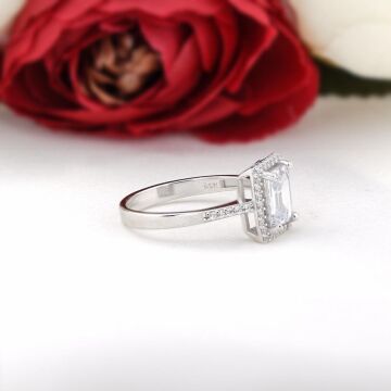 Baget Zirkon Taşlı Gümüş Bayan Set