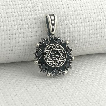 925 Ayar Gümüş Mührü Süleyman Kolye Ucu