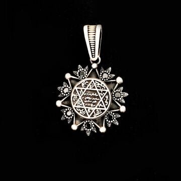 925 Ayar Gümüş Mührü Süleyman Kolye Ucu