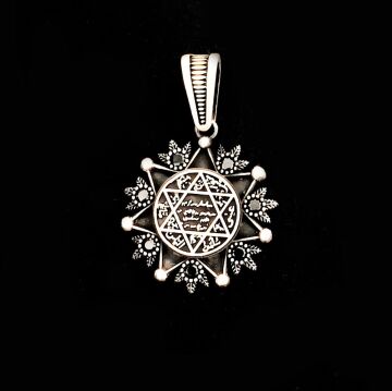 925 Ayar Gümüş Mührü Süleyman Kolye Ucu