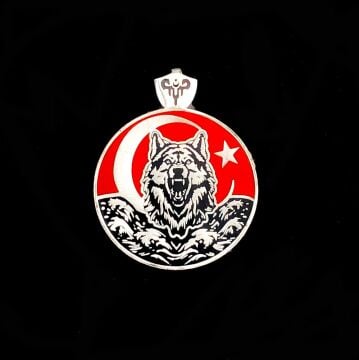 Ayyıldız 925 Ayar Gümüş Bozkurt Kolye Ucu