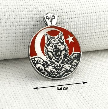 Ayyıldız 925 Ayar Gümüş Bozkurt Kolye Ucu