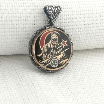 Ayyıldız 925 Ayar Gümüş Üç Hilal Bozkurt Kolye Ucu