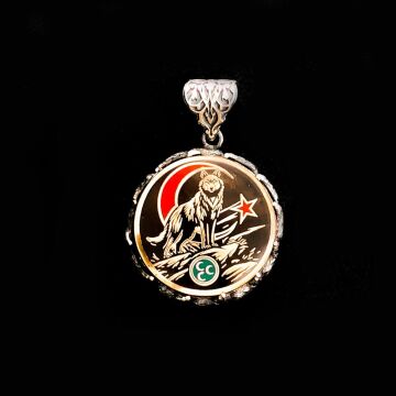 Ayyıldız 925 Ayar Gümüş Üç Hilal Bozkurt Kolye Ucu