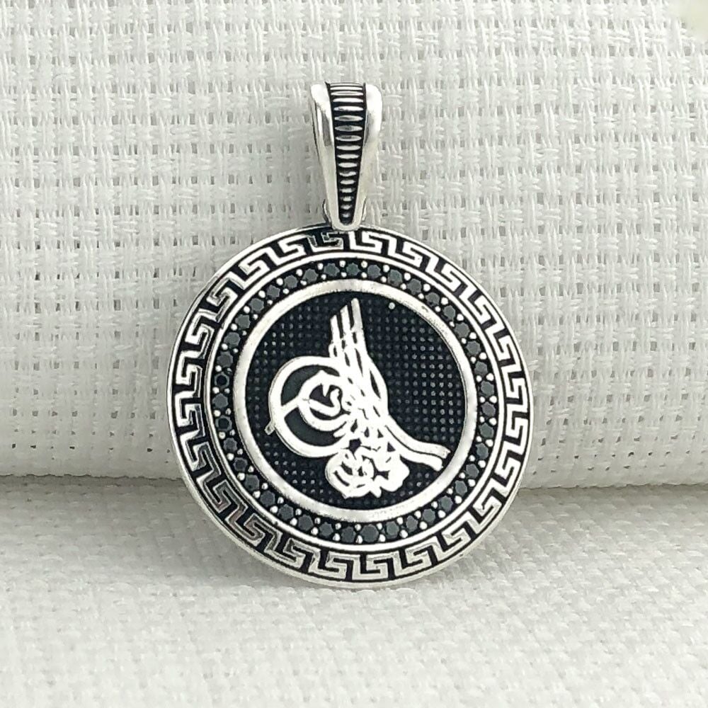 925 Ayar Gümüş Osmanlı Tuğralı Kolye Ucu