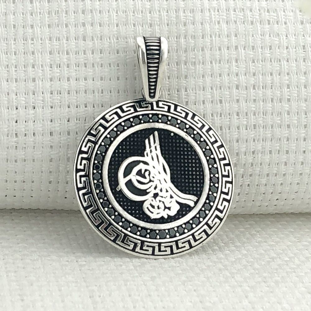 925 Ayar Gümüş Osmanlı Tuğralı Kolye Ucu