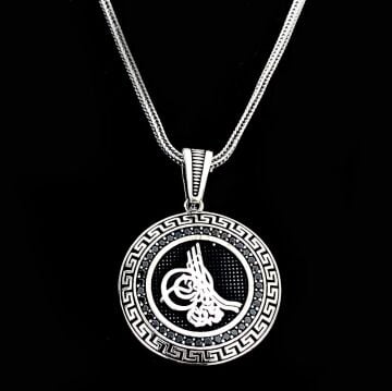 925 Ayar Gümüş Osmanlı Tuğralı Kolye