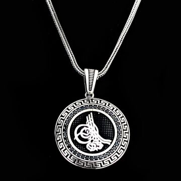 925 Ayar Gümüş Osmanlı Tuğralı Kolye