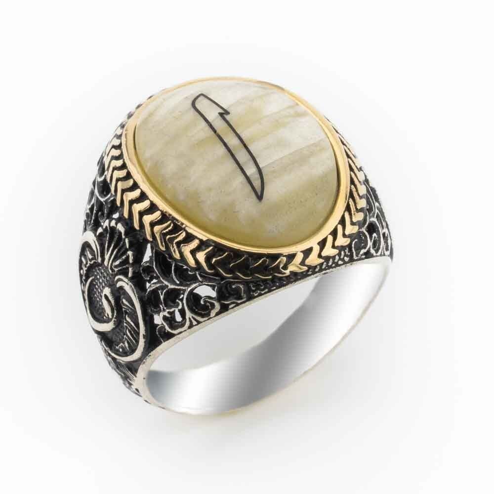 Sedef Taşlı Elif Gümüş Yüzük