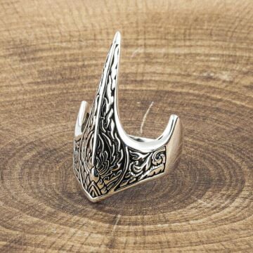 925 Ayar Gümüş Özel Tasarım Okçu Zihgir Yüzüğü