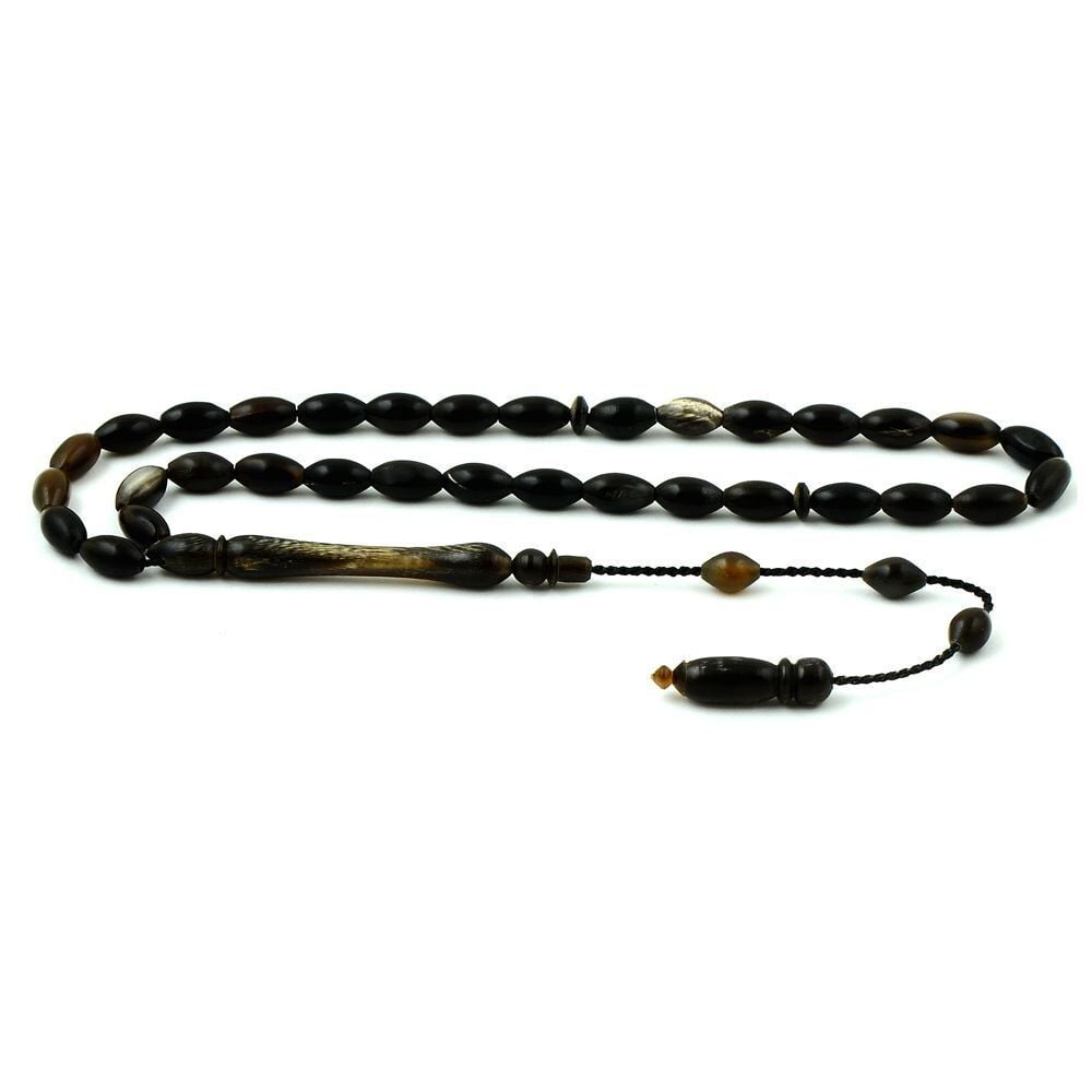 Arpa Kesim Sistemli Kusursuz El İşçilikli Bufalo Boynuzu Tesbih