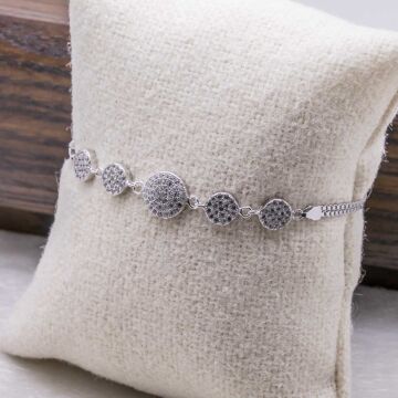 925 Ayar Gümüş Yuvarlak Nazarlı Bileklik