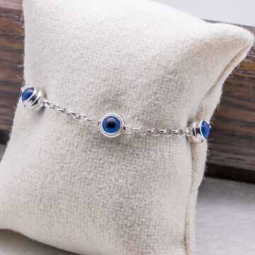 925 Ayar Gümüş  Boncuklu Bileklik